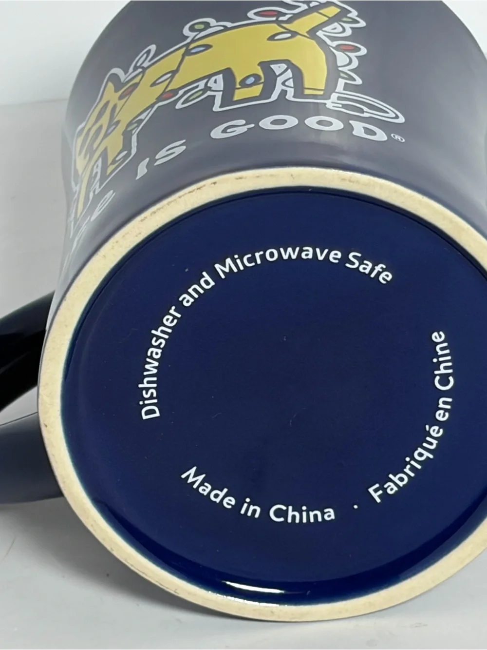 Life Is Good “Do What You Love” Dog Coffee Mug Navy Blue Ceramic 4.5”